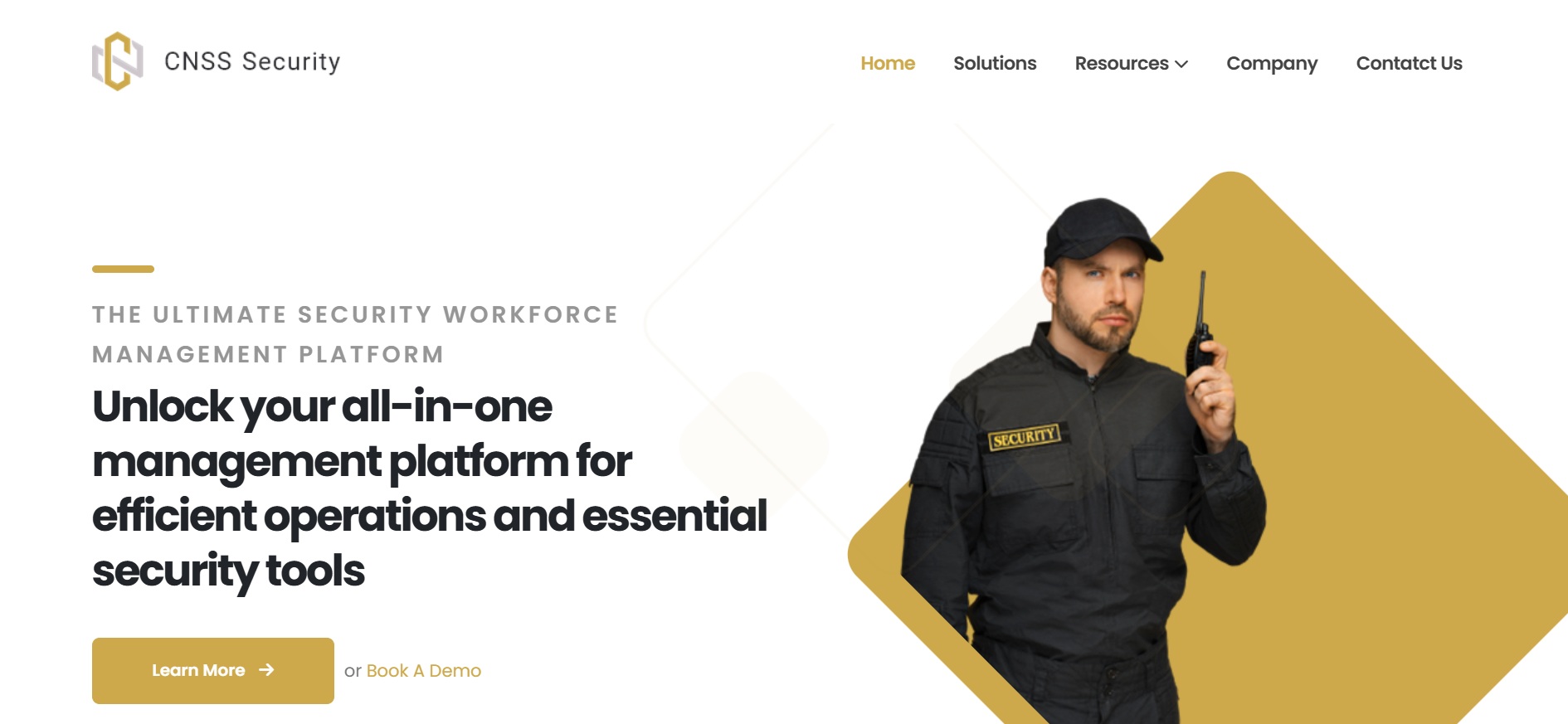 National security systems website with surveillance dashboard